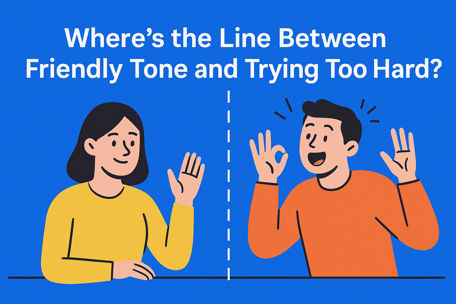 Where’s the Line Between Friendly Tone and Trying Too Hard?