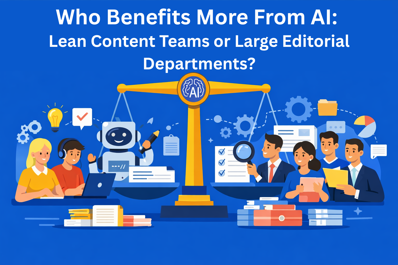 Who Benefits More From AI: Lean Content Teams or Large Editorial Departments?