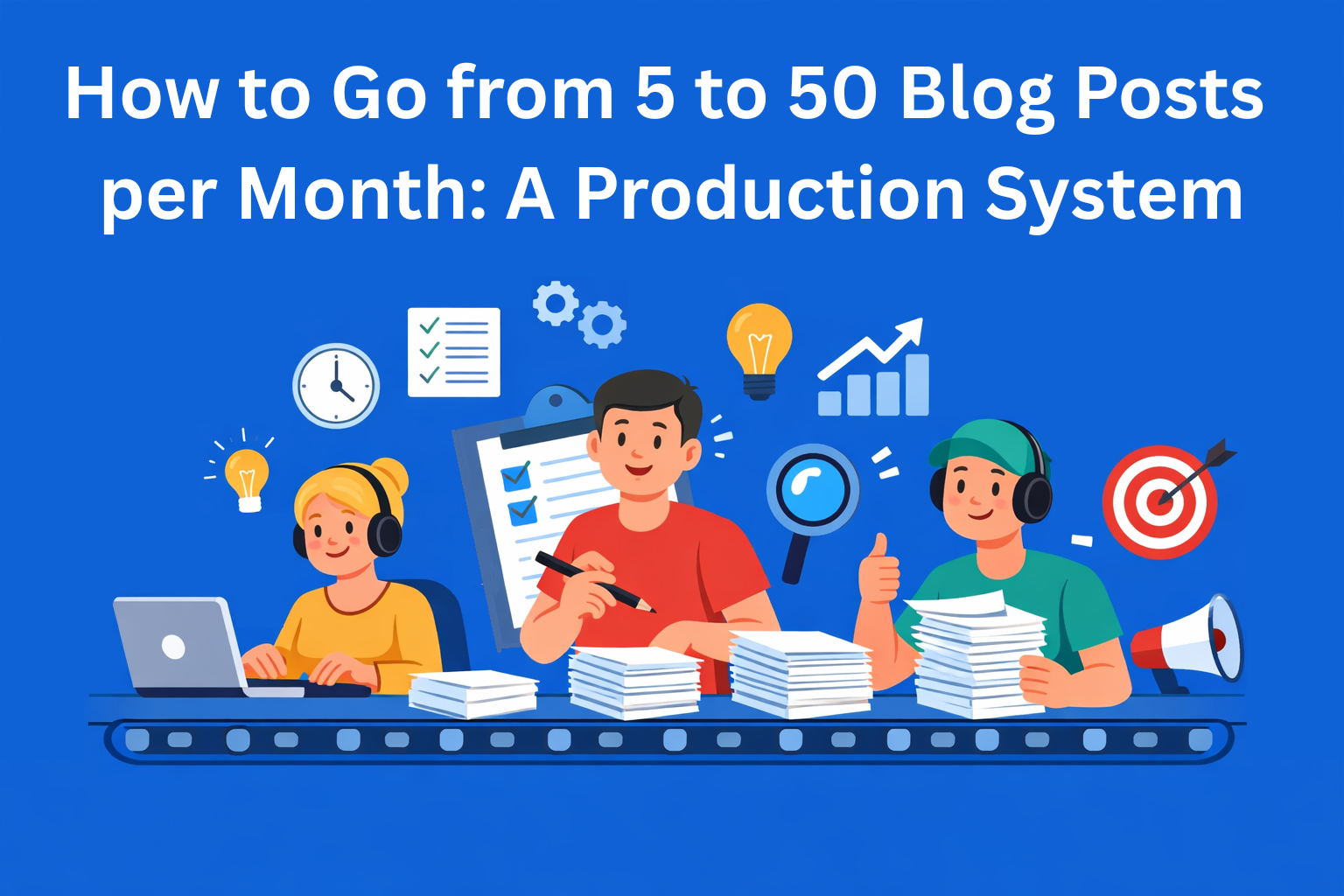 How to Go from 5 to 50 Blog Posts per Month: A Production System
