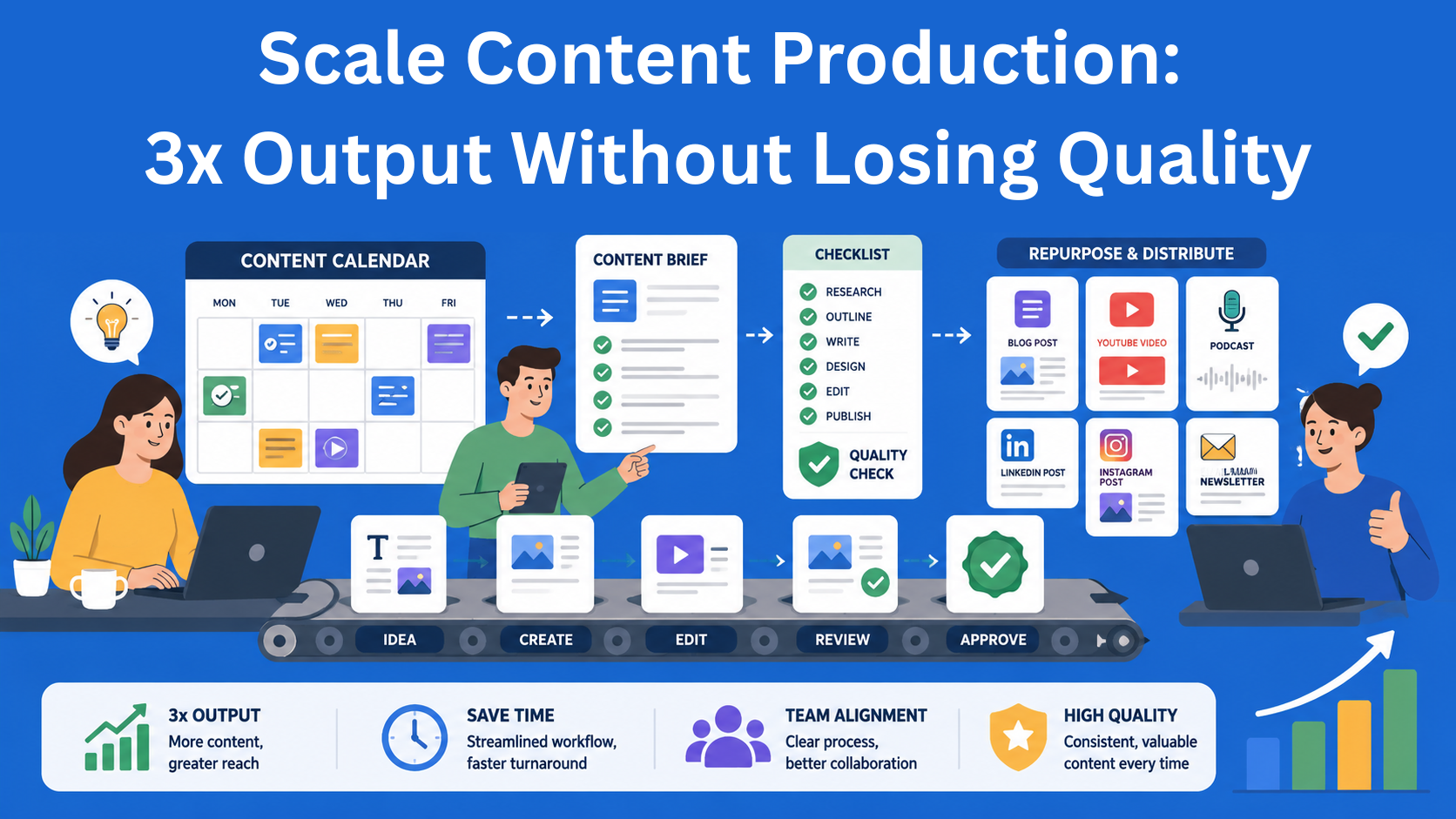 Scaling Content Production: How to 3x Output Without Sacrificing Quality