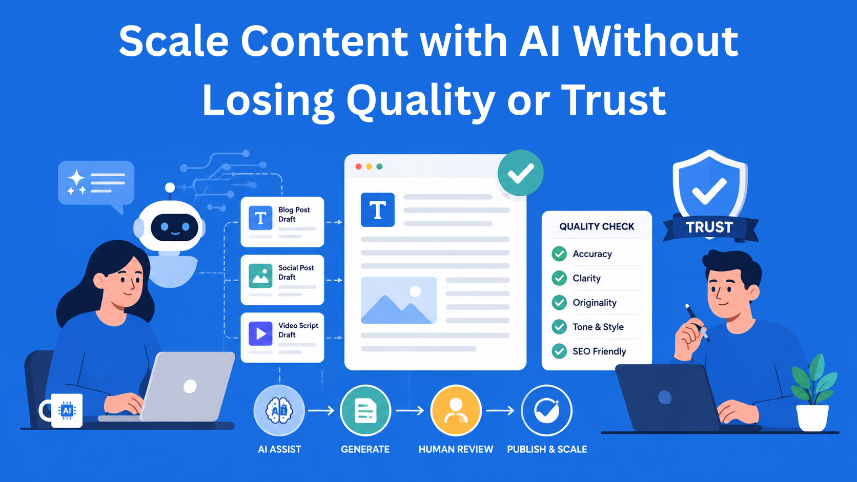 How to Scale Content Production with AI Without Sacrificing Quality or Trust